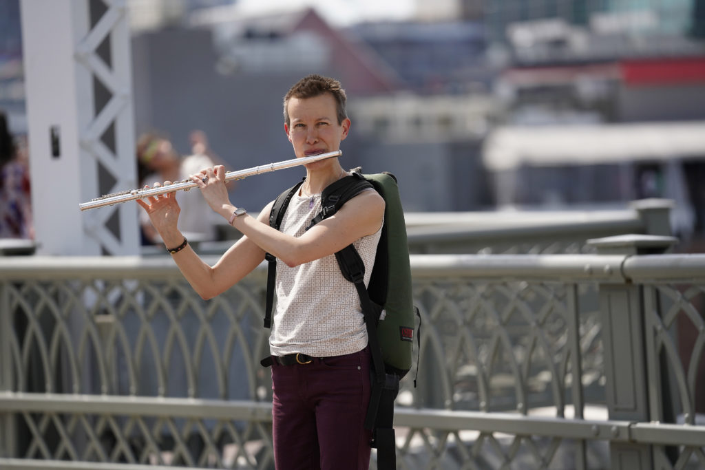 Blair Flute Studio Performance on Pedestrian Bridge Blair's flute students will be doing a performance art event on the pedestrian bridge. We would love photos of our flutists in the wild!